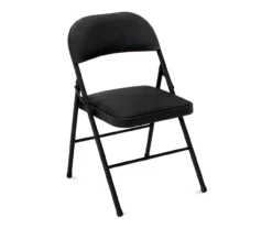 COSCO Black Padded Fabric Folding Chair