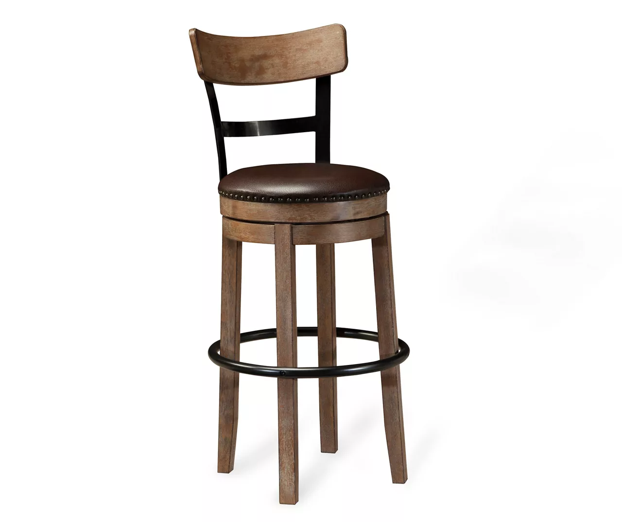 Pinnadel 30" High Back Brown Pub-Height Barstool Pinnadel 30" High Back Brown Pub-Height Barstool -Home Furniture Store 810363169 1