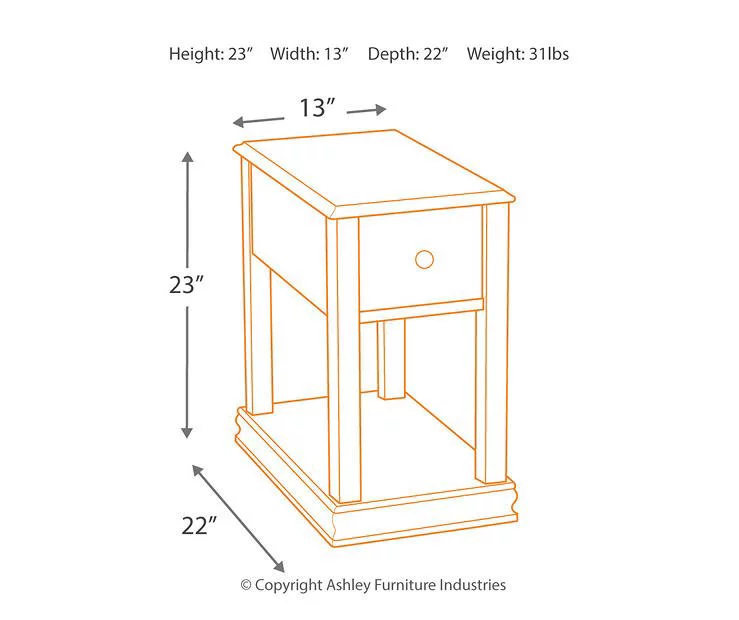 Breegin Brown End Table with Removable Tray Breegin Brown End Table With Removable Tray -Home Furniture Store 810363185 3