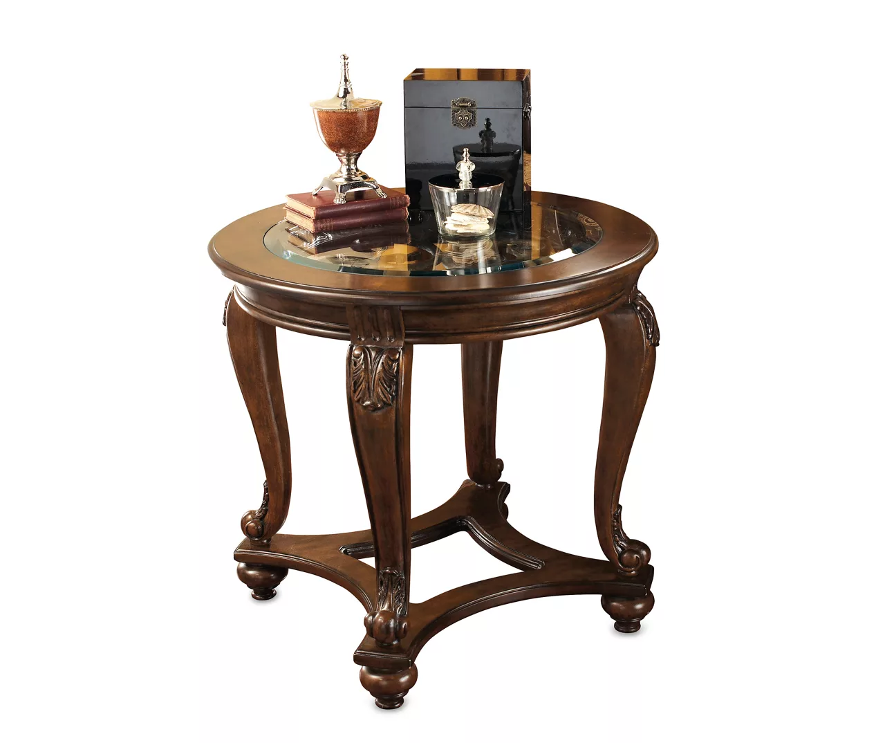 Norcastle Brown Round End Table Norcastle Brown Round End Table -Home Furniture Store 810363279 1