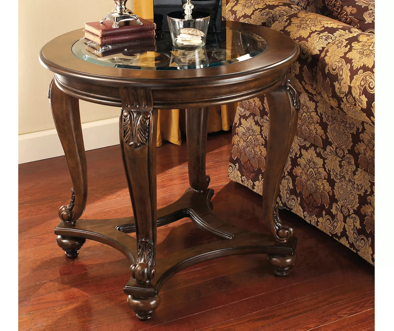 Norcastle Brown Round End Table Norcastle Brown Round End Table -Home Furniture Store 810363279 2