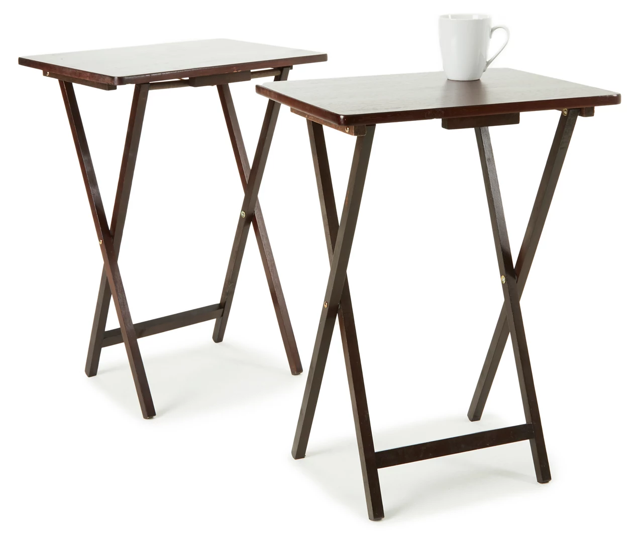Espresso Tray Tables, 2-Pack Espresso Tray Tables, 2-Pack -Home Furniture Store 810366462