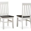 Caylie White & Brown Farmhouse Dining Chairs, 2-Pack -Home Furniture Store 810385656