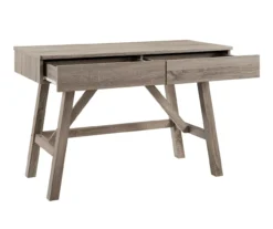 Margo Gray 2-Drawer Wood Desk 7 Margo Gray 2-Drawer Wood Desk -Home Furniture Store 810386284 A8 4