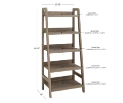 Margo Gray 5-Shelf Ladder Bookcase -Home Furniture Store 810386286 A7
