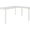 Baraga White L-Shaped Corner Desk