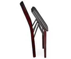 Brown Classic Open Back Folding Chairs, 2-Pack -Home Furniture Store 810389460 3