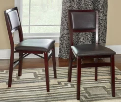 Brown Classic Open Back Folding Chairs, 2-Pack -Home Furniture Store 810389460 4