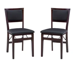 Brown Classic Open Back Folding Chairs, 2-Pack -Home Furniture Store 810389460 A0 1