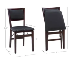 Brown Classic Open Back Folding Chairs, 2-Pack -Home Furniture Store 810389460 A7