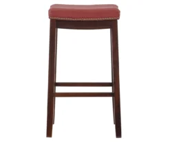 30" Brooke Red Saddle Barstool -Home Furniture Store 810389513 7