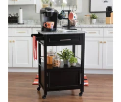 Ree Black Granite Top Kitchen Cart With Storage -Home Furniture Store 810389519 A0 5