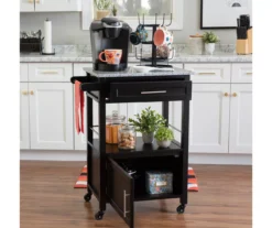 Ree Black Granite Top Kitchen Cart With Storage -Home Furniture Store 810389519 A0 6