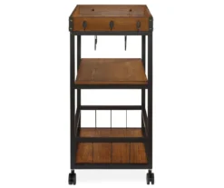 Luke Industrial Kitchen Cart With Wine Storage -Home Furniture Store 810389531 3