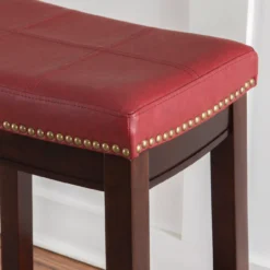 24" Brooke Red Saddle Counter Stool -Home Furniture Store 810389538 5