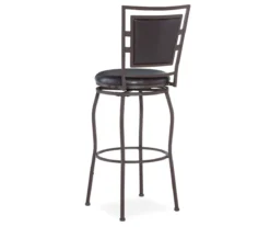 Black Adjustable Swivel Seat Barstool