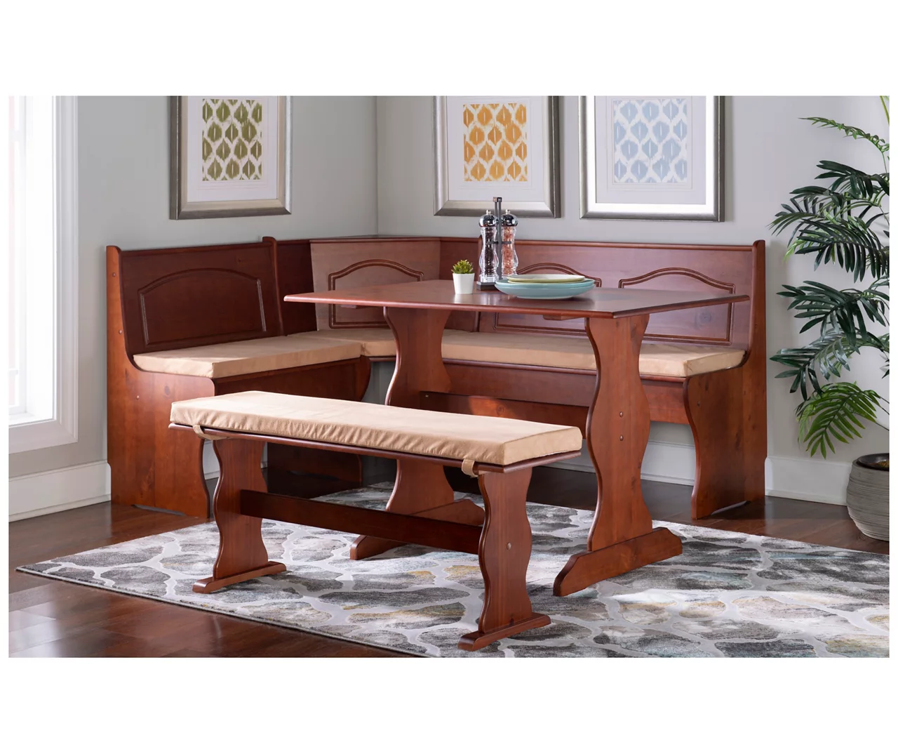 Beige Microfiber Cushion Set for Breakfast Nook Beige Microfiber Cushion Set For Breakfast Nook -Home Furniture Store 810389546 A8 10