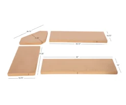 Beige Microfiber Cushion Set For Breakfast Nook 12 Beige Microfiber Cushion Set For Breakfast Nook -Home Furniture Store 810389546 A8