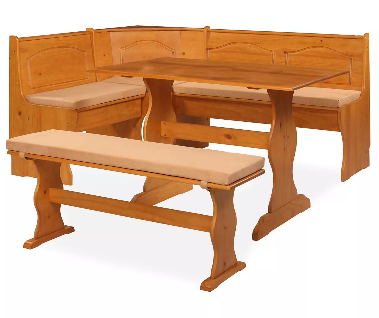 Beige Microfiber Cushion Set for Breakfast Nook Beige Microfiber Cushion Set For Breakfast Nook -Home Furniture Store 810389546