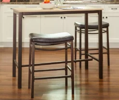 Max Brown & Blonde 3-Piece Pub Table Set -Home Furniture Store 810389575 4