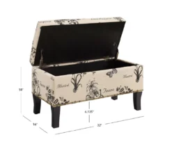 Claudia Botanical Storage Ottoman -Home Furniture Store 810389625 A8