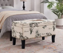 Claudia Botanical Storage Ottoman -Home Furniture Store 810389625 B0 1