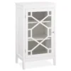Ava White Geometric Single Door Cabinet -Home Furniture Store 810389658 1