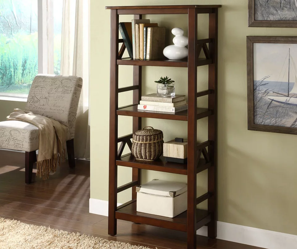 Rockford Antique Tobacco 4-Shelf Bookcase Rockford Antique Tobacco 4-Shelf Bookcase -Home Furniture Store 810389675 3