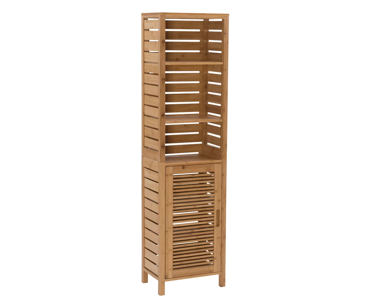 Pierce Bamboo 3-Shelf Tall Cabinet Pierce Bamboo 3-Shelf Tall Cabinet -Home Furniture Store 810389688 A0 1