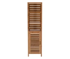 Pierce Bamboo 3-Shelf Tall Cabinet 8 Pierce Bamboo 3-Shelf Tall Cabinet -Home Furniture Store 810389688 A0 2