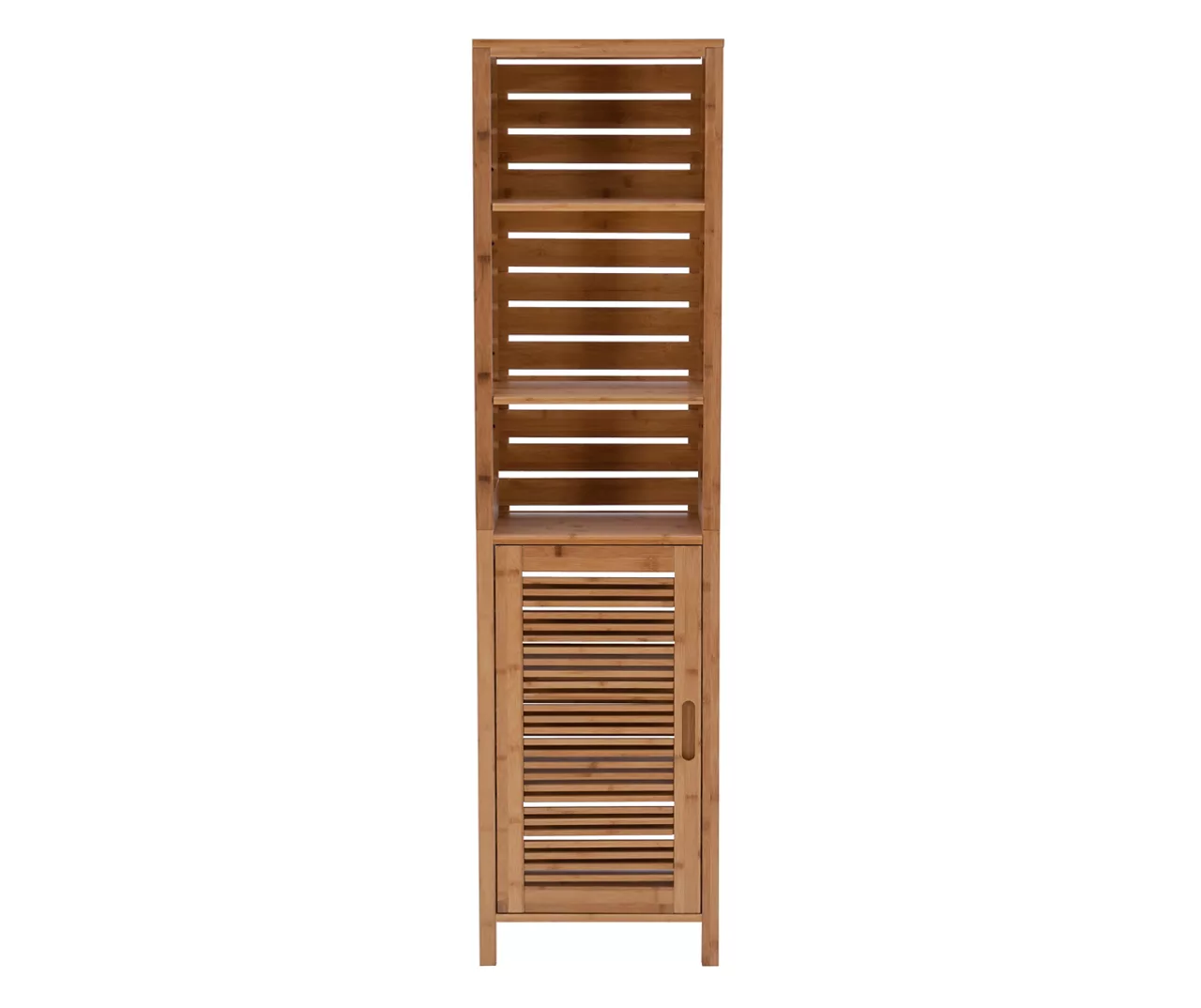 Pierce Bamboo 3-Shelf Tall Cabinet Pierce Bamboo 3-Shelf Tall Cabinet -Home Furniture Store 810389688 A0 2
