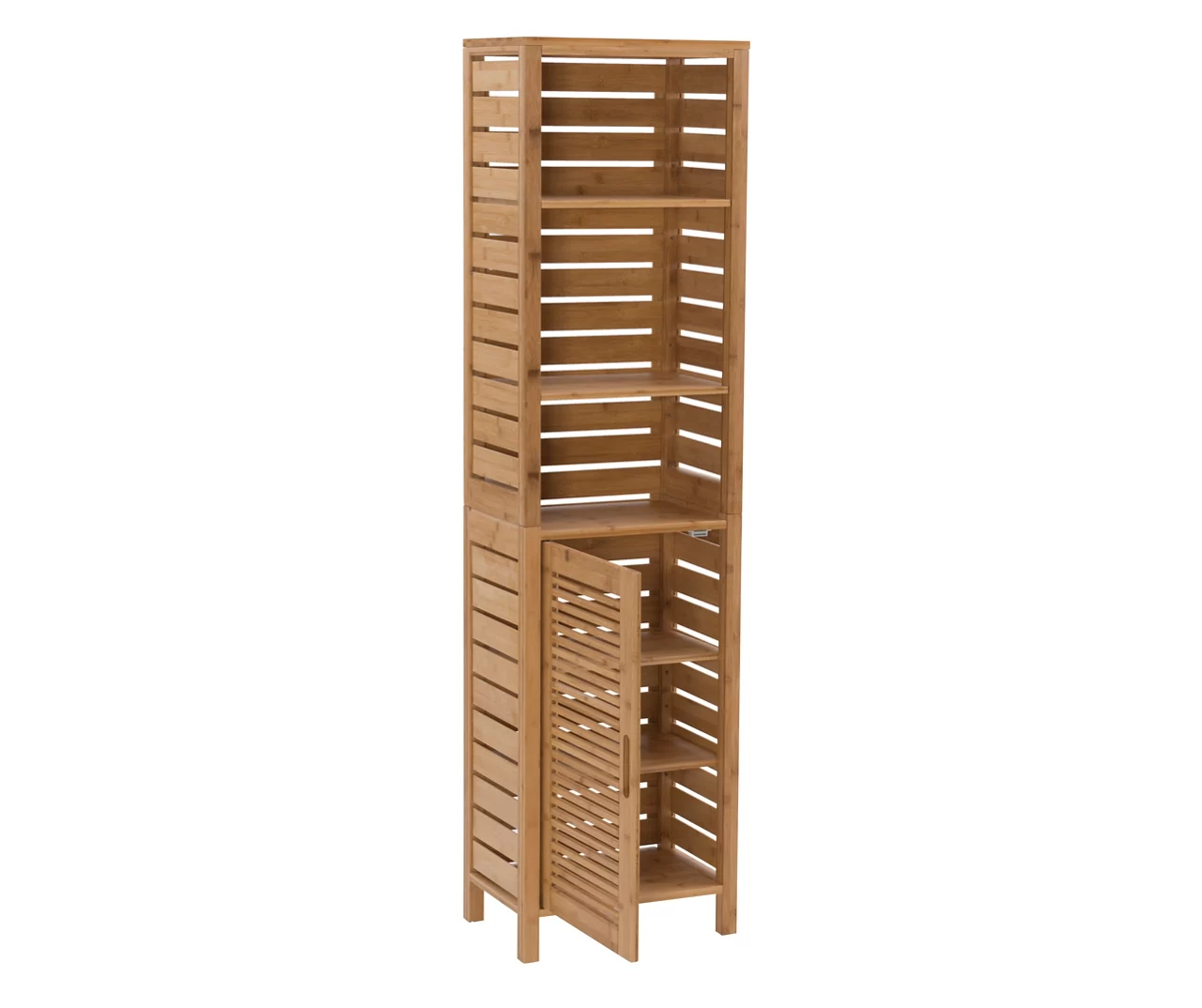 Pierce Bamboo 3-Shelf Tall Cabinet Pierce Bamboo 3-Shelf Tall Cabinet -Home Furniture Store 810389688 A0 3