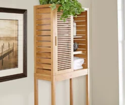 Pierce Bamboo 2-Door Over-The-Toilet Space Saver -Home Furniture Store 810389689 4
