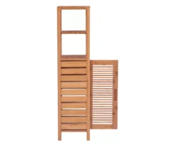 Pierce Bamboo 5-Shelf Mid Cabinet -Home Furniture Store 810389690 A1 2