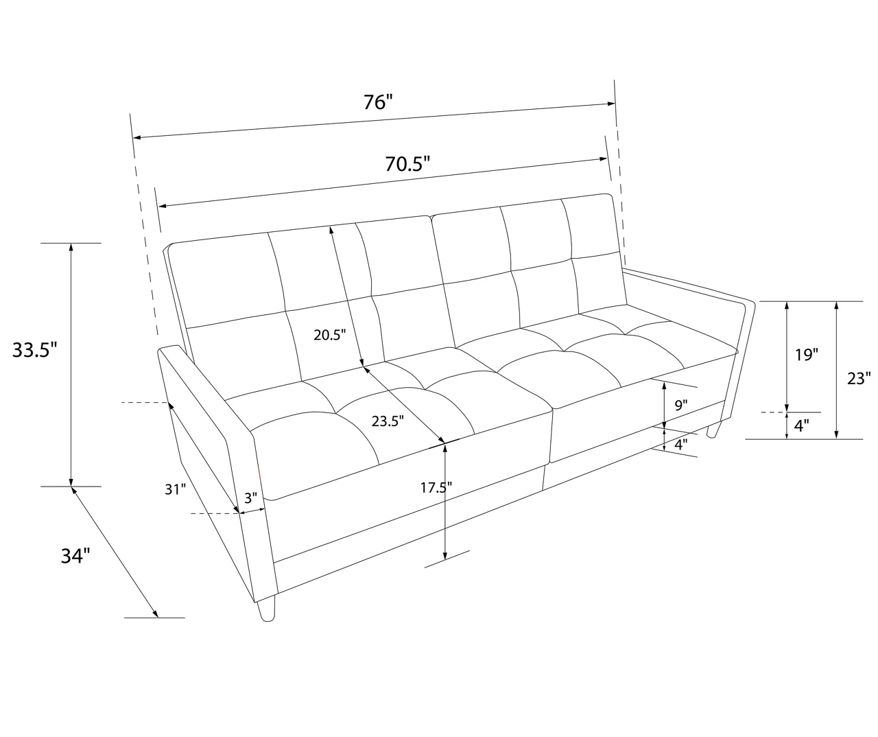 Ameriwood Avianna Coil Futon Ameriwood Avianna Coil Futon -Home Furniture Store 810405133 17
