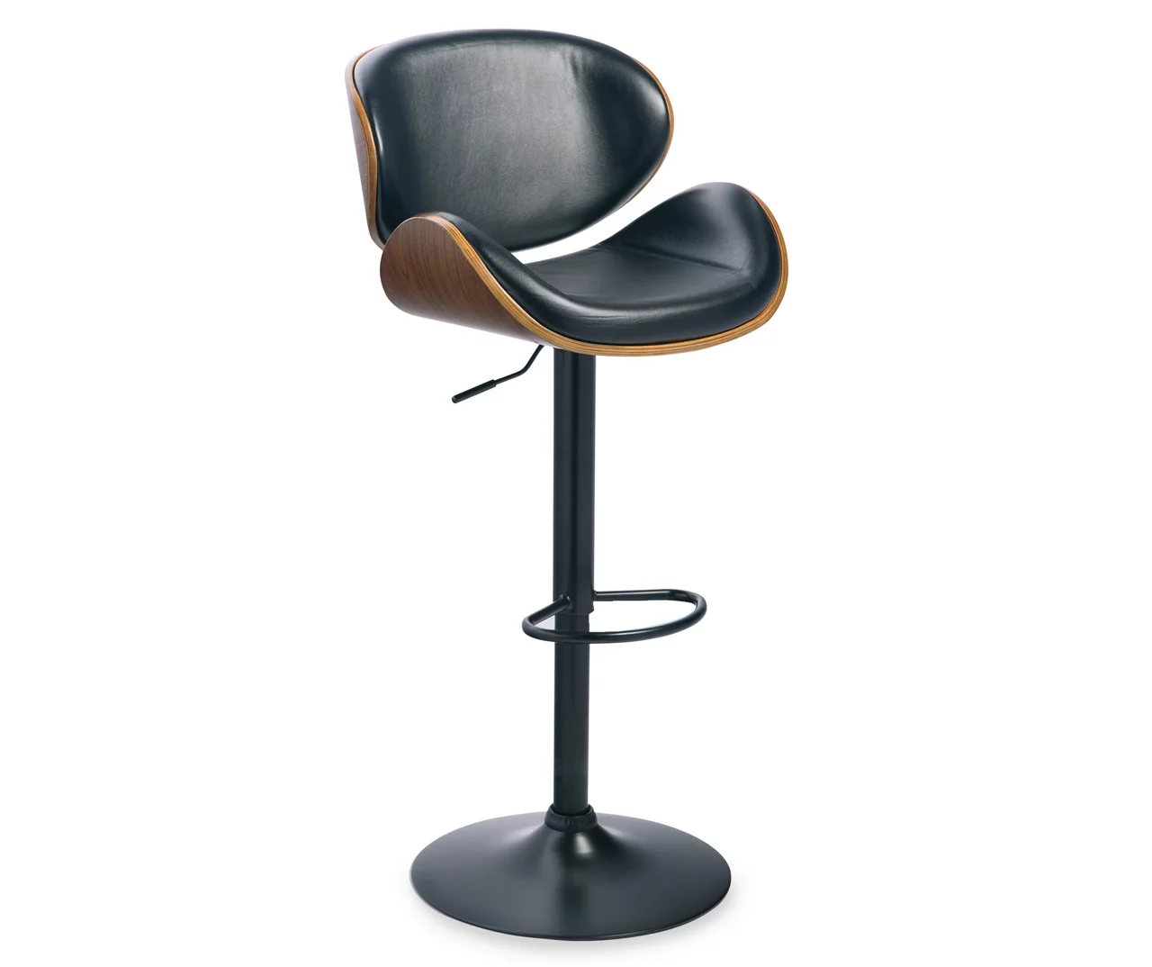 Bellatier Black & Brown Contoured Adjustable Height Barstool Bellatier Black & Brown Contoured Adjustable Height Barstool -Home Furniture Store 810409018 4