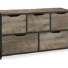 Rustic Rolling 5-Bin Storage Organizer -Home Furniture Store 810410317 2