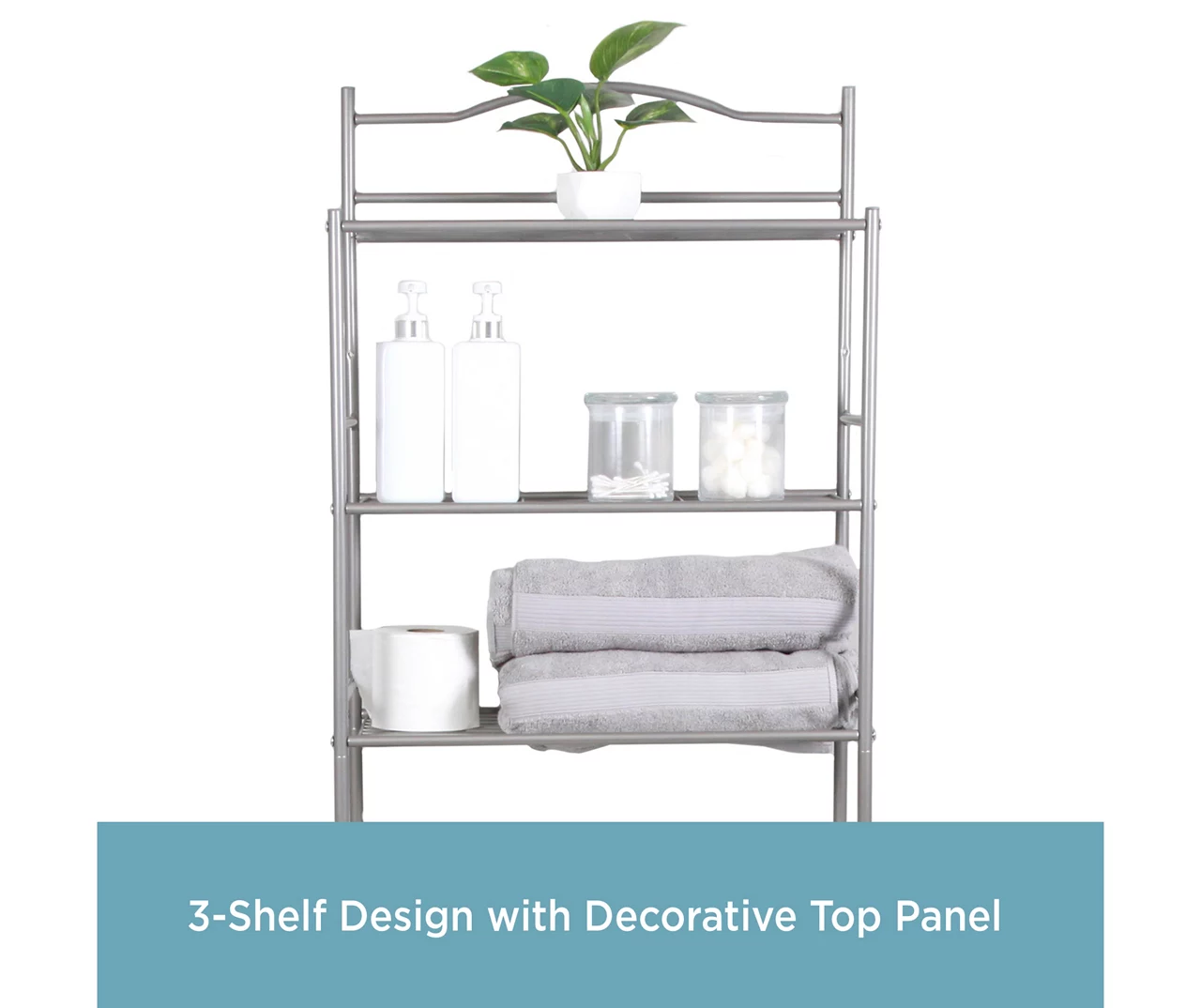 Polished Pewter Over-the-Toilet Space Saver Polished Pewter Over-the-Toilet Space Saver -Home Furniture Store 810418048 A0 3