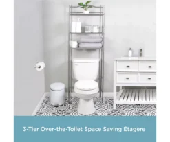 Polished Pewter Over-the-Toilet Space Saver 5 Polished Pewter Over-the-Toilet Space Saver -Home Furniture Store 810418048 A0 4