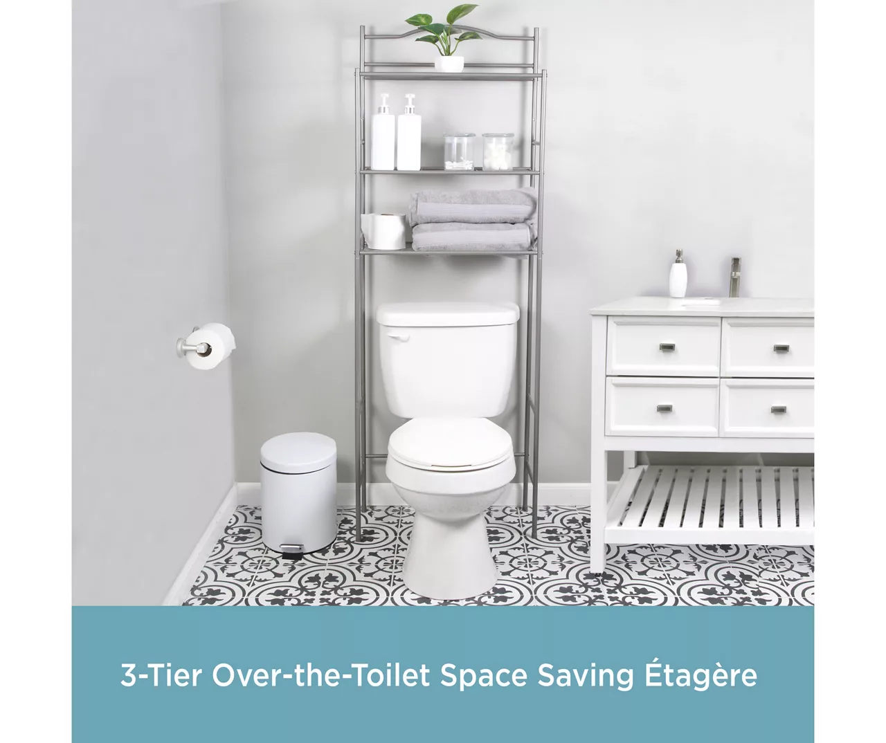 Polished Pewter Over-the-Toilet Space Saver Polished Pewter Over-the-Toilet Space Saver -Home Furniture Store 810418048 A0 4