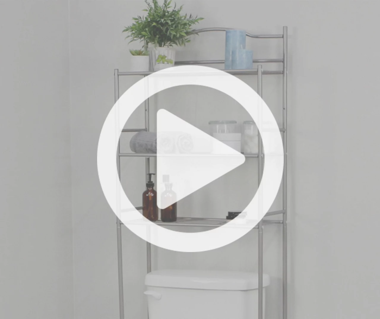 Polished Pewter Over-the-Toilet Space Saver Polished Pewter Over-the-Toilet Space Saver -Home Furniture Store 810418048 V0