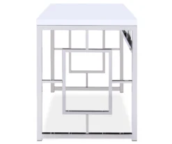Alize Chrome Geometric Desk -Home Furniture Store 810422877 3