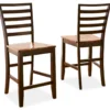 Abaco Brown Ladder Back Counter Stools, 2-Pack -Home Furniture Store 810423074 2