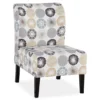 Triptis Charcoal & Tan Starburst Armless Accent Chair -Home Furniture Store 810431391 2