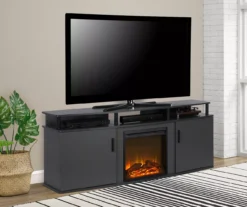 63" Gray Electric Fireplace Console -Home Furniture Store 810434050 1