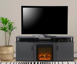 63" Gray Electric Fireplace Console -Home Furniture Store 810434050 2