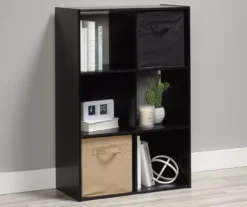 Black Oak 6-Cube Storage Organizer -Home Furniture Store 810435811 7
