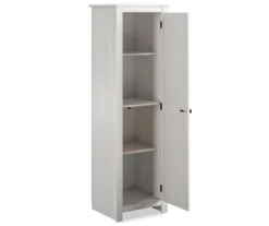 Lincoln Magnolia Oak White Single Door Kitchen Pantry -Home Furniture Store 810447463 1