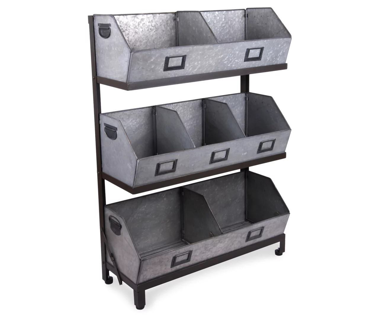 Galvanized Metal 3-Tier Storage Shelf Galvanized Metal 3-Tier Storage Shelf -Home Furniture Store 810450734 2