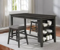 Raleigh Gray Storage Pub Dining Table 3 Raleigh Gray Storage Pub Dining Table -Home Furniture Store 810451168 810451169